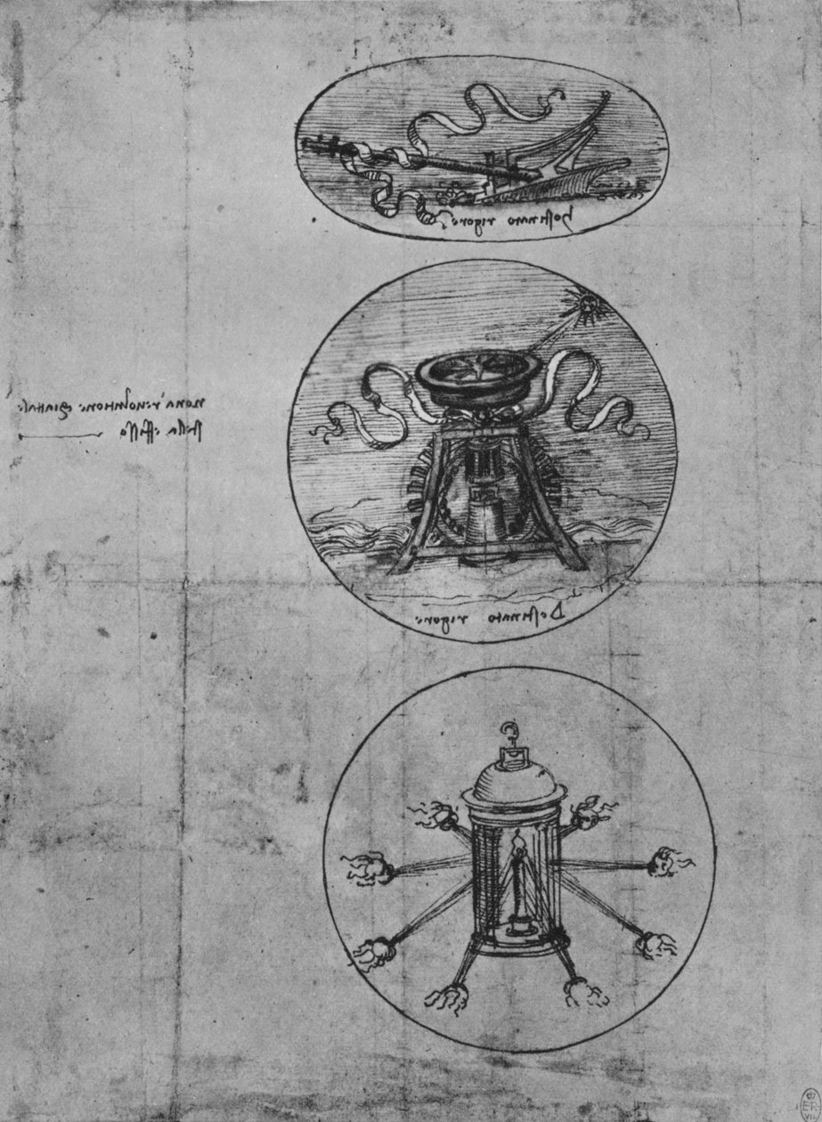 Kolme tunnusta, c1480 1945 tekijältä Leonardo da Vinci