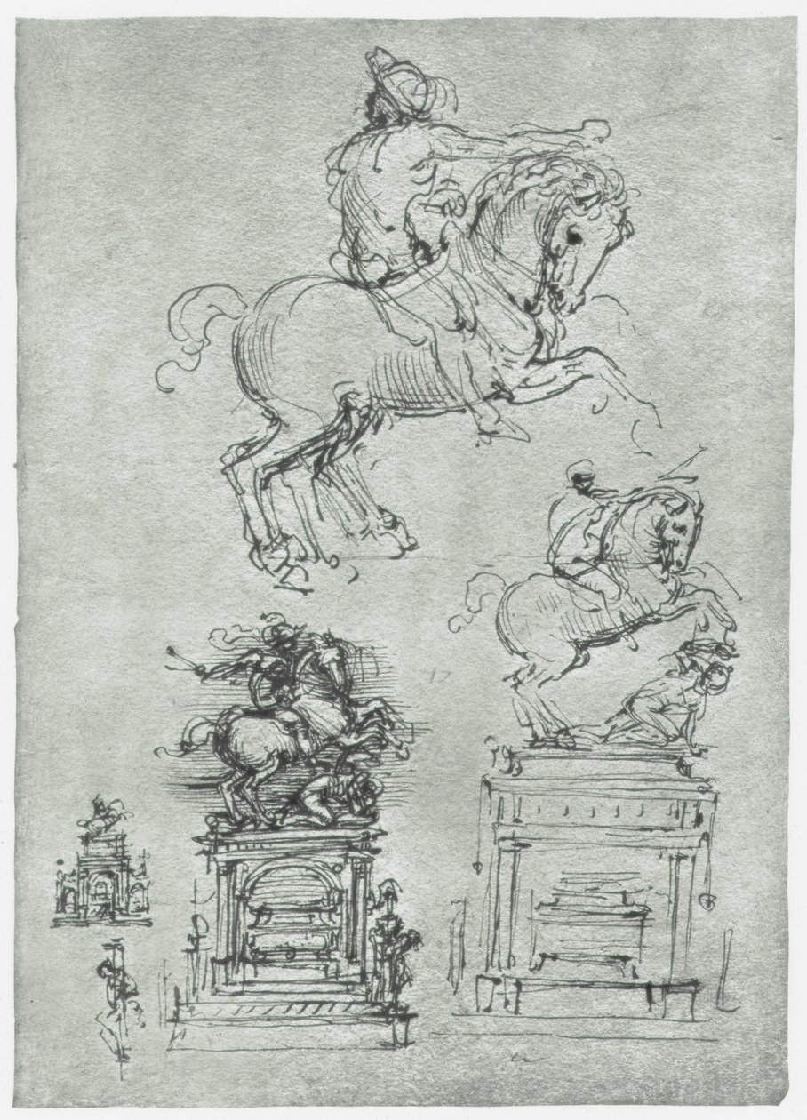 Trivulzio-monumentti, c1511 tekijältä Leonardo da Vinci
