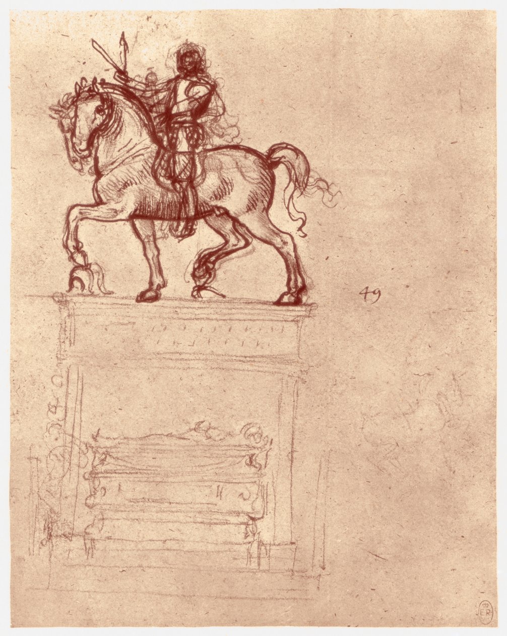 Trivulzio-monumentti, c1511 tekijältä Leonardo da Vinci