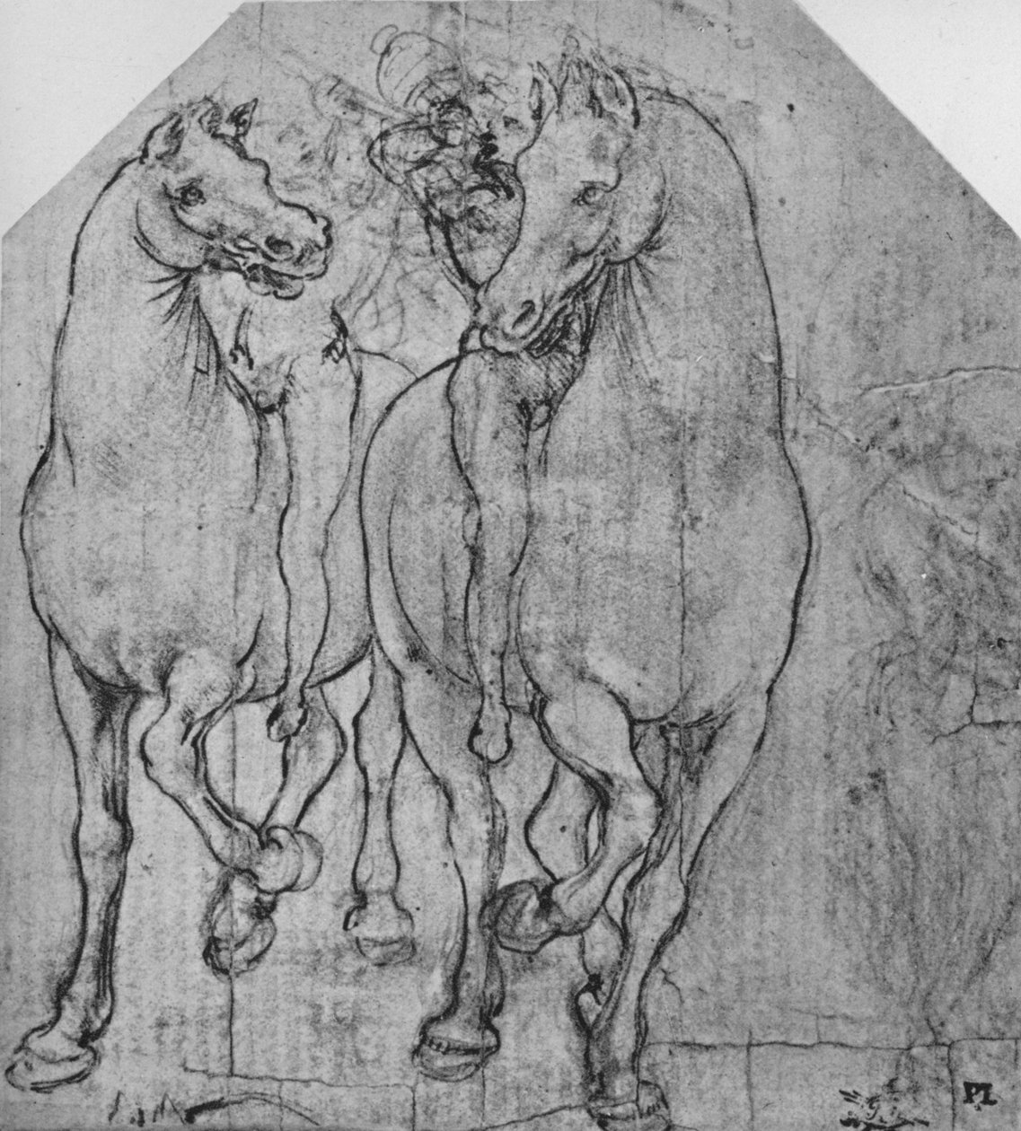 Two Horsemen, c1480 1945 tekijältä Leonardo da Vinci