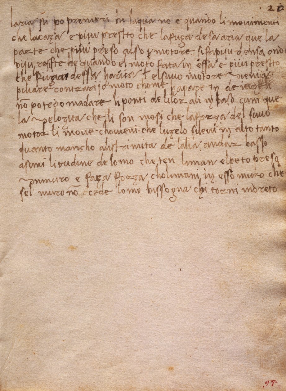 Allekirjoittamaton ote Codex Trivulzianuksesta tekijältä Leonardo da Vinci