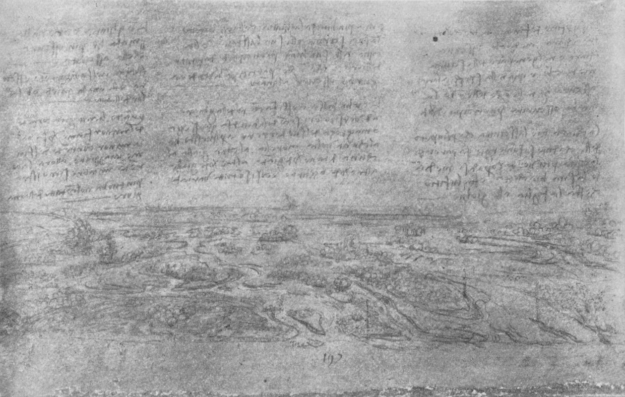 Näkymä Deltasta, c1480 1945 tekijältä Leonardo da Vinci