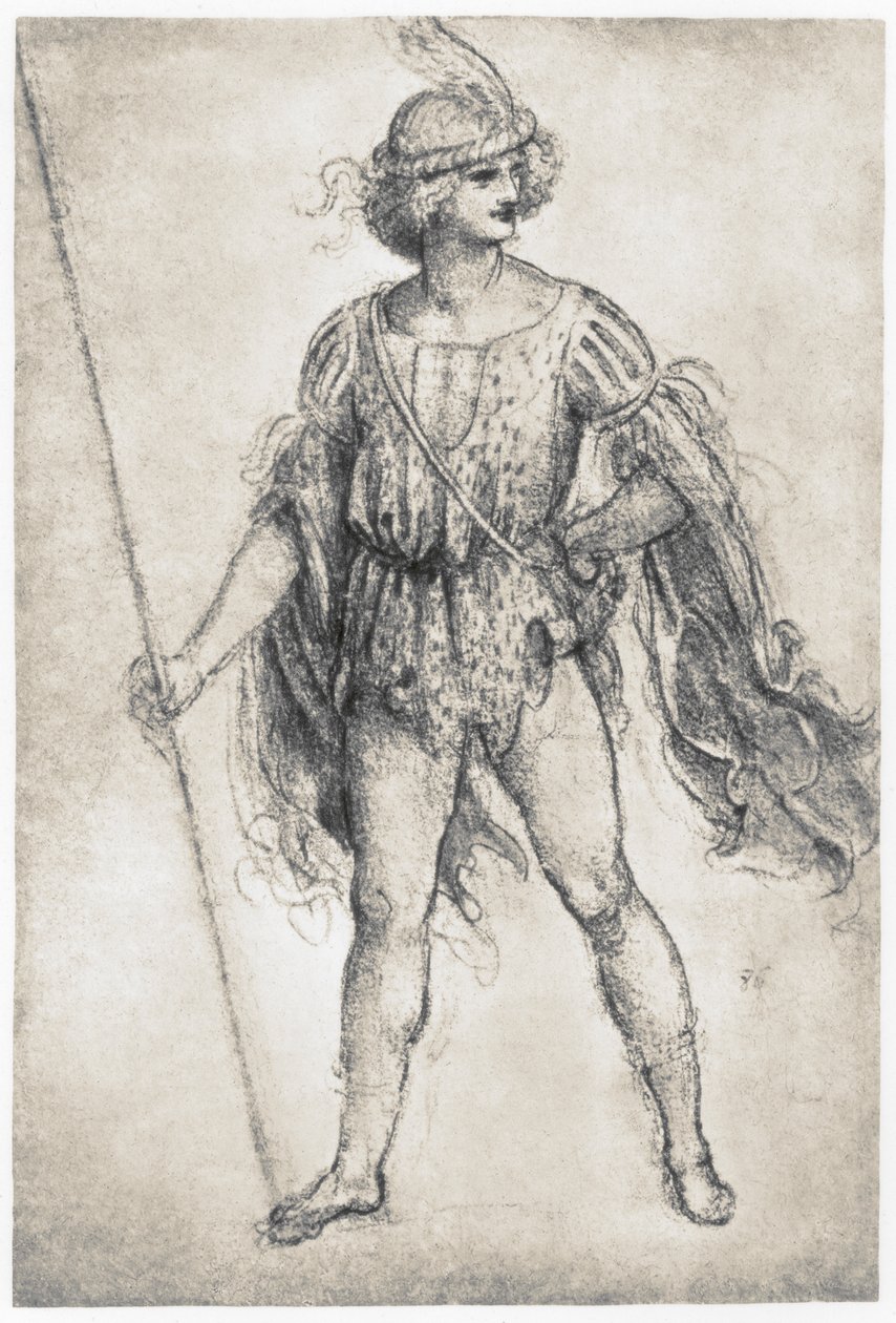 Nuori naamiaisasussa, 1506-1507 tekijältä Leonardo da Vinci
