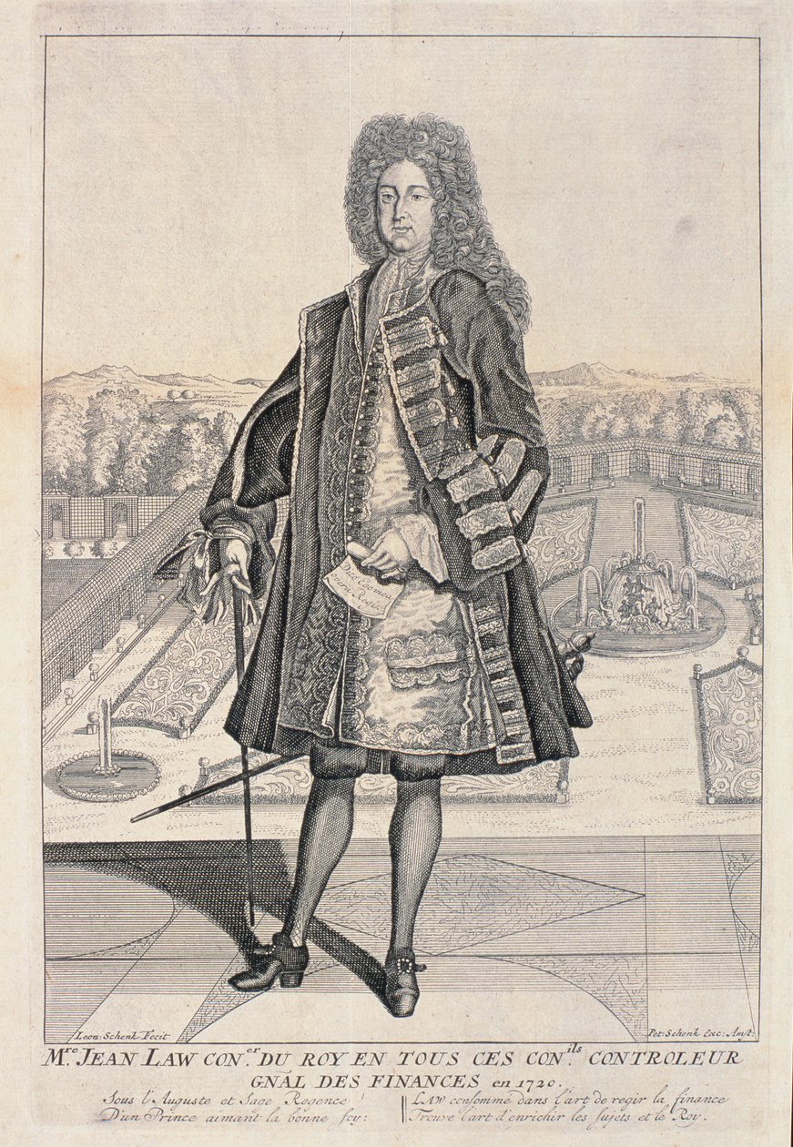 John Law (1671-1729) Lauristonista tekijältä Leonardus Schenk