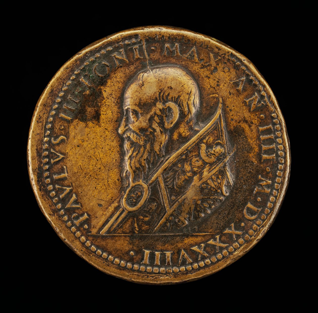 Paavali III (Alessandro Farnese, 1468-1549), paavi 1534 [etupuoli] tekijältä Leone Leoni
