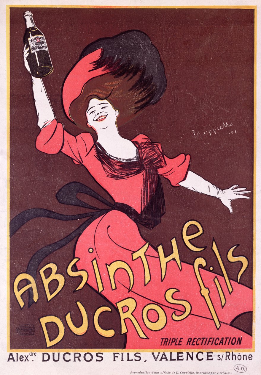 "Absinthe Ducros fils" -mainos, 1901 tekijältä Leonetto Cappiello