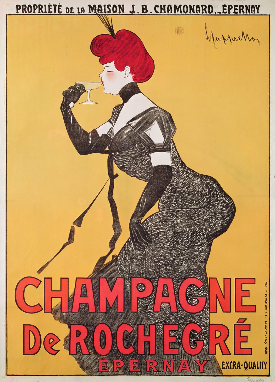 Champagne de Rochegren mainosjuliste tekijältä Leonetto Cappiello
