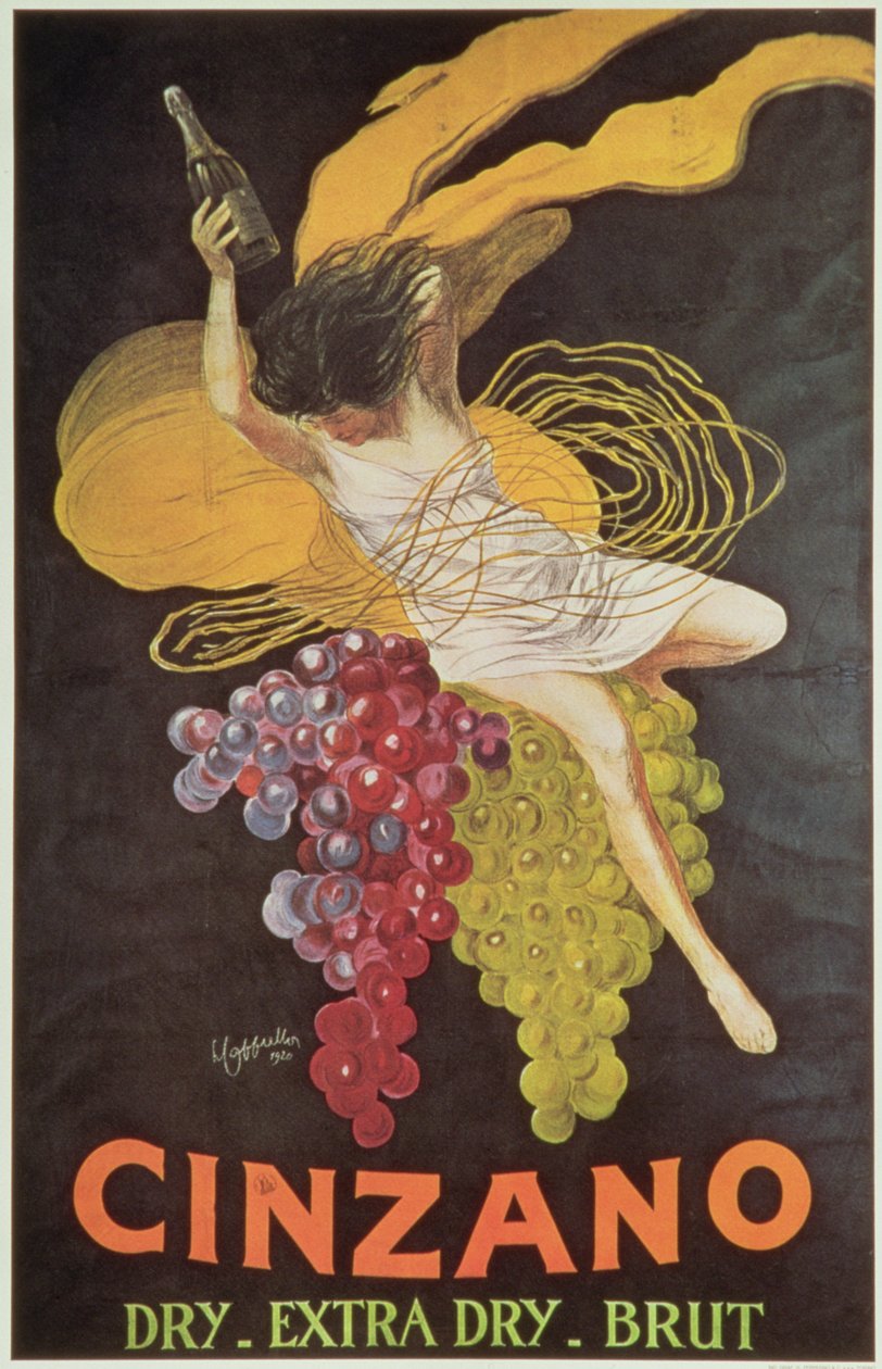 Julistemainos "Cinzano", 1920 tekijältä Leonetto Cappiello