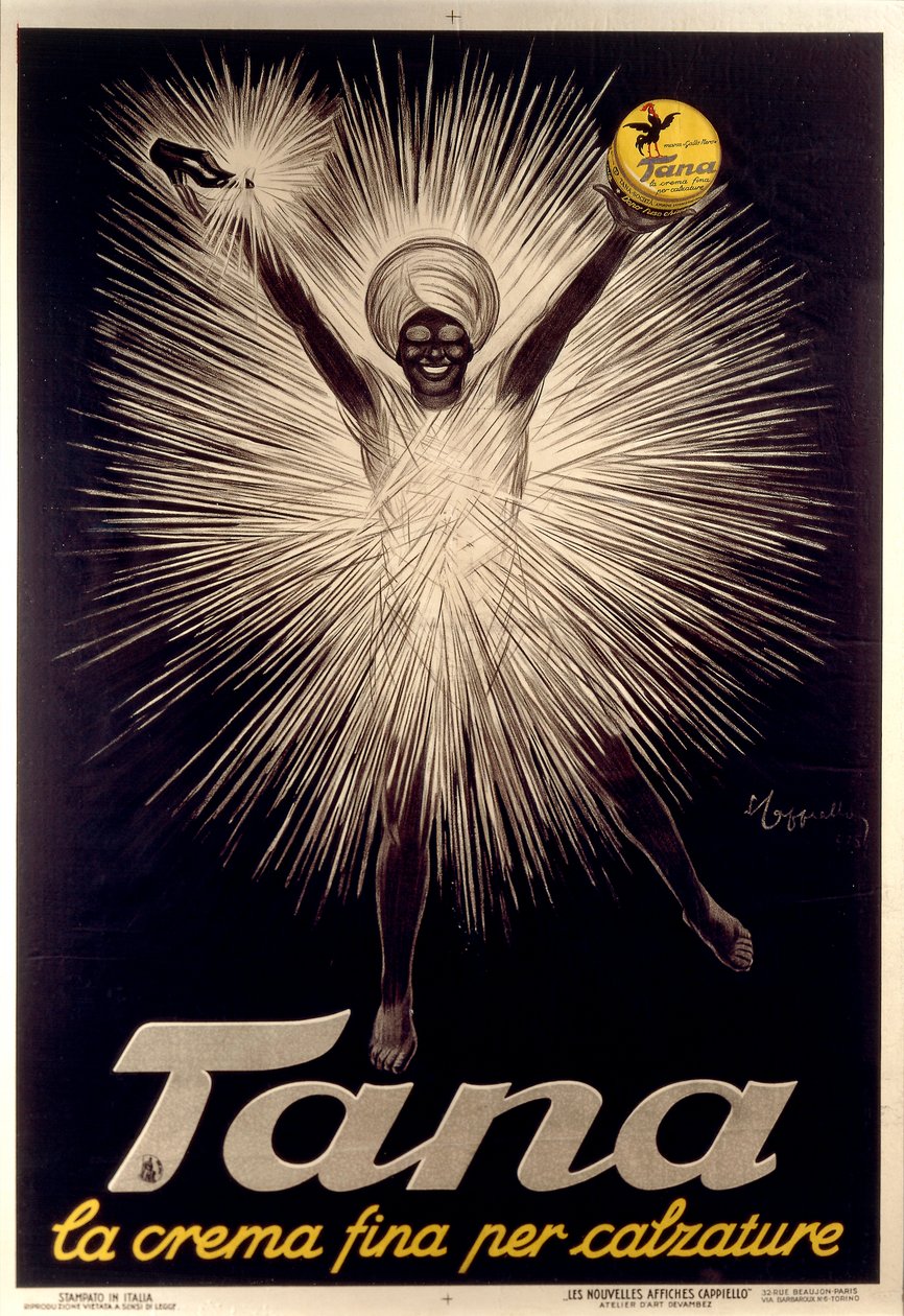 Leonetto Cappiellon Tana-kenkävoidemainos, juliste tekijältä Leonetto Cappiello