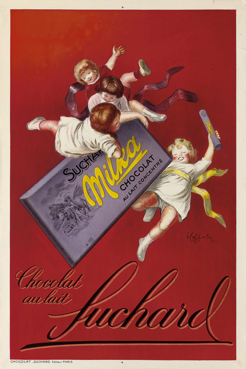 Suchardin Milka-suklaatin mainosjuliste, 1925 tekijältä Leonetto Cappiello