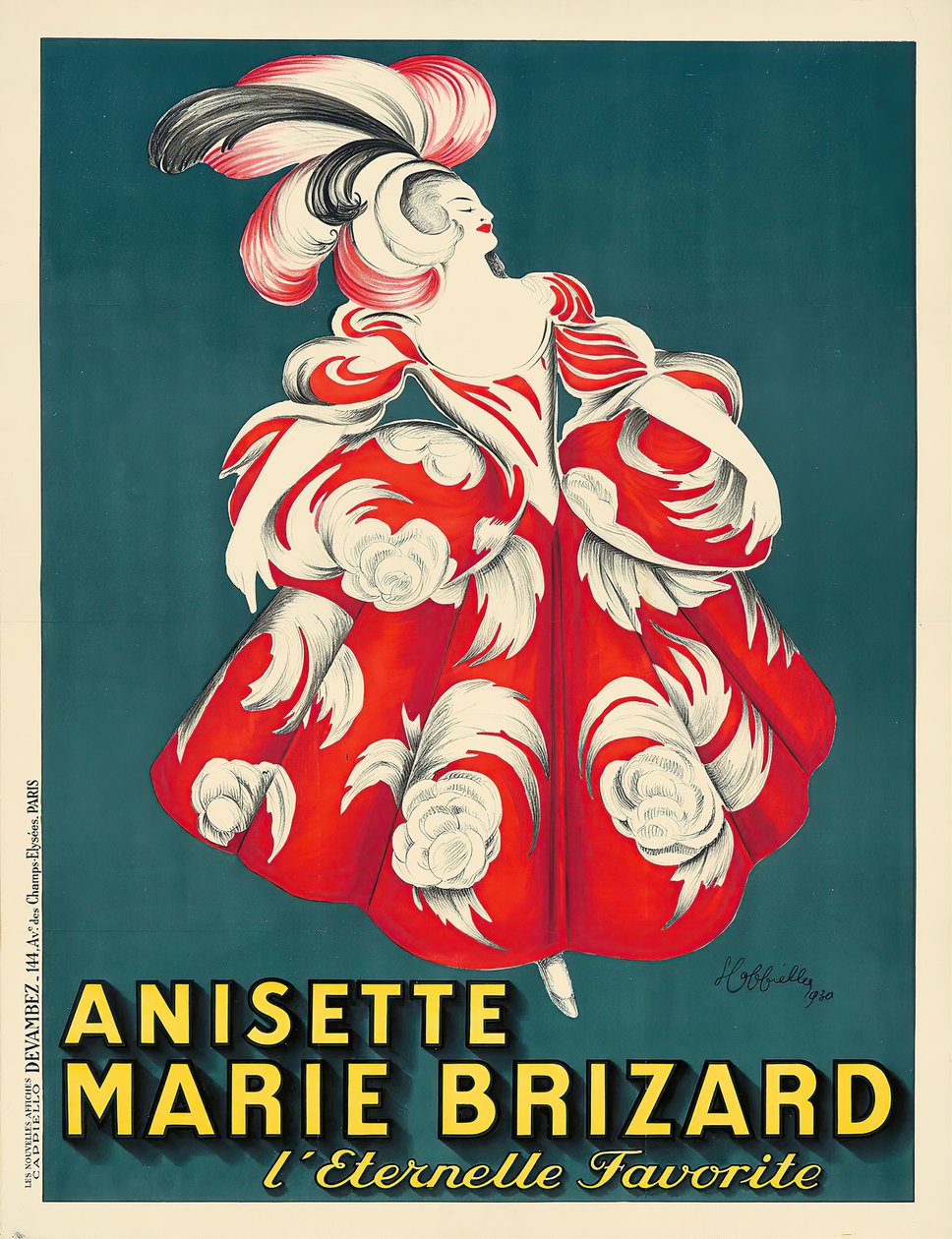 Anisette Marie Brizard, 1928. tekijältä Leonetto Cappiello