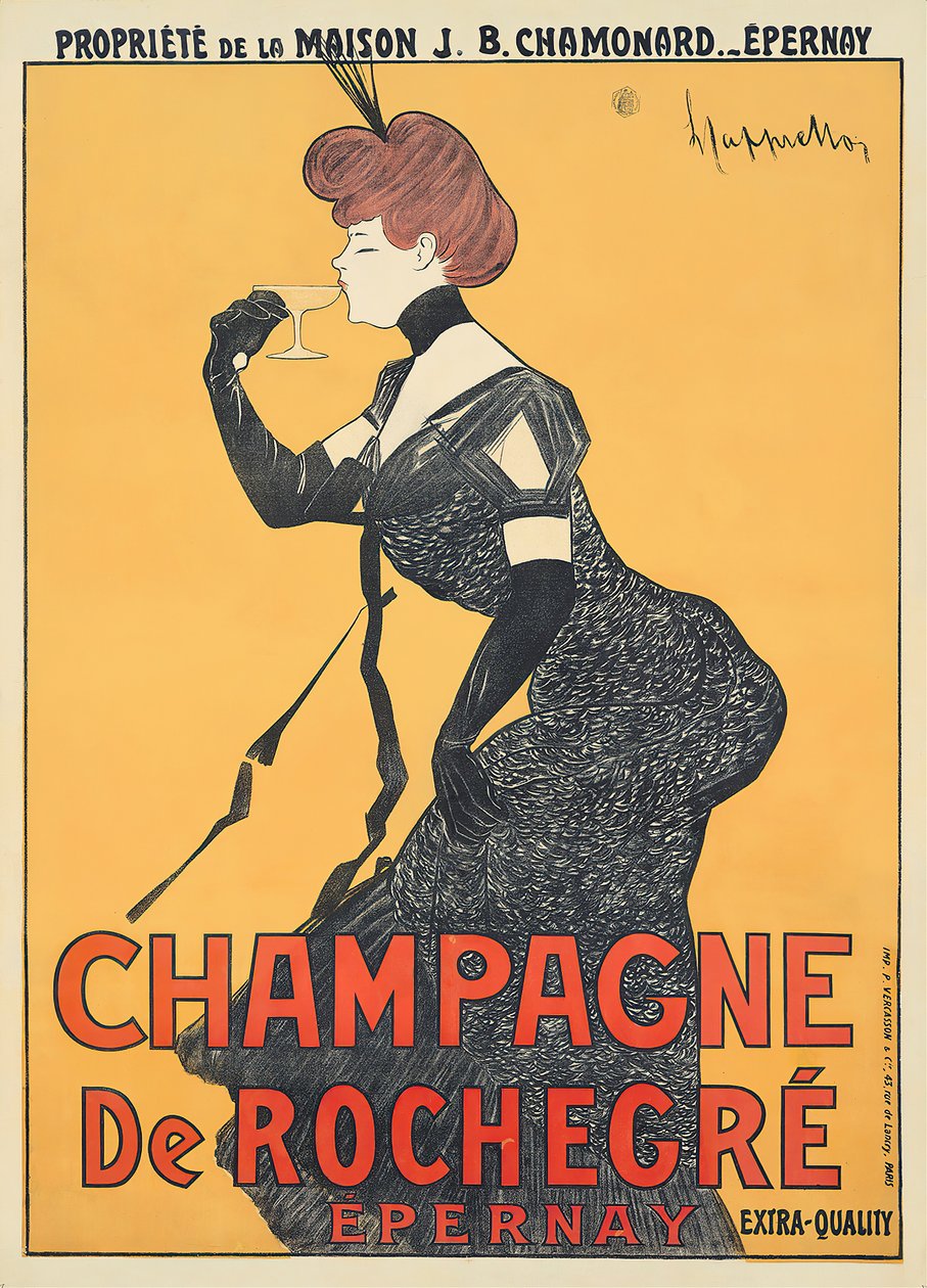 Samppanja de Rochegré, 1900-luku. tekijältä Leonetto Cappiello