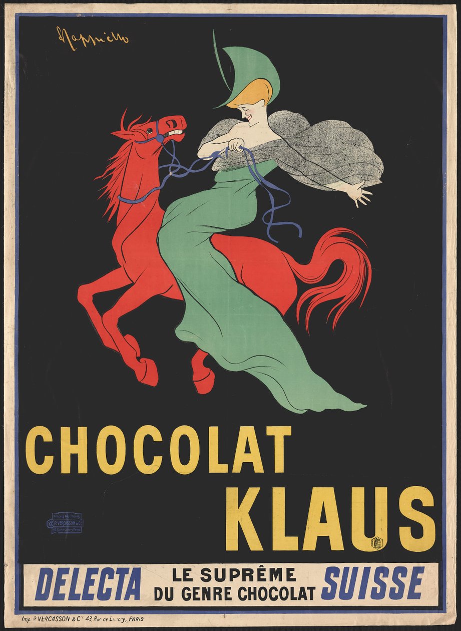 Suklaa Claus, 1902. tekijältä Leonetto Cappiello