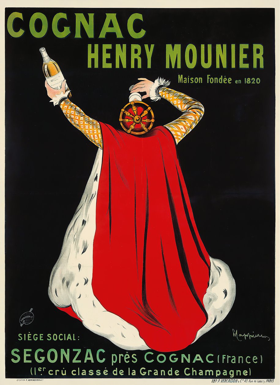 Henri Mounier konjakki, n. 1910. tekijältä Leonetto Cappiello