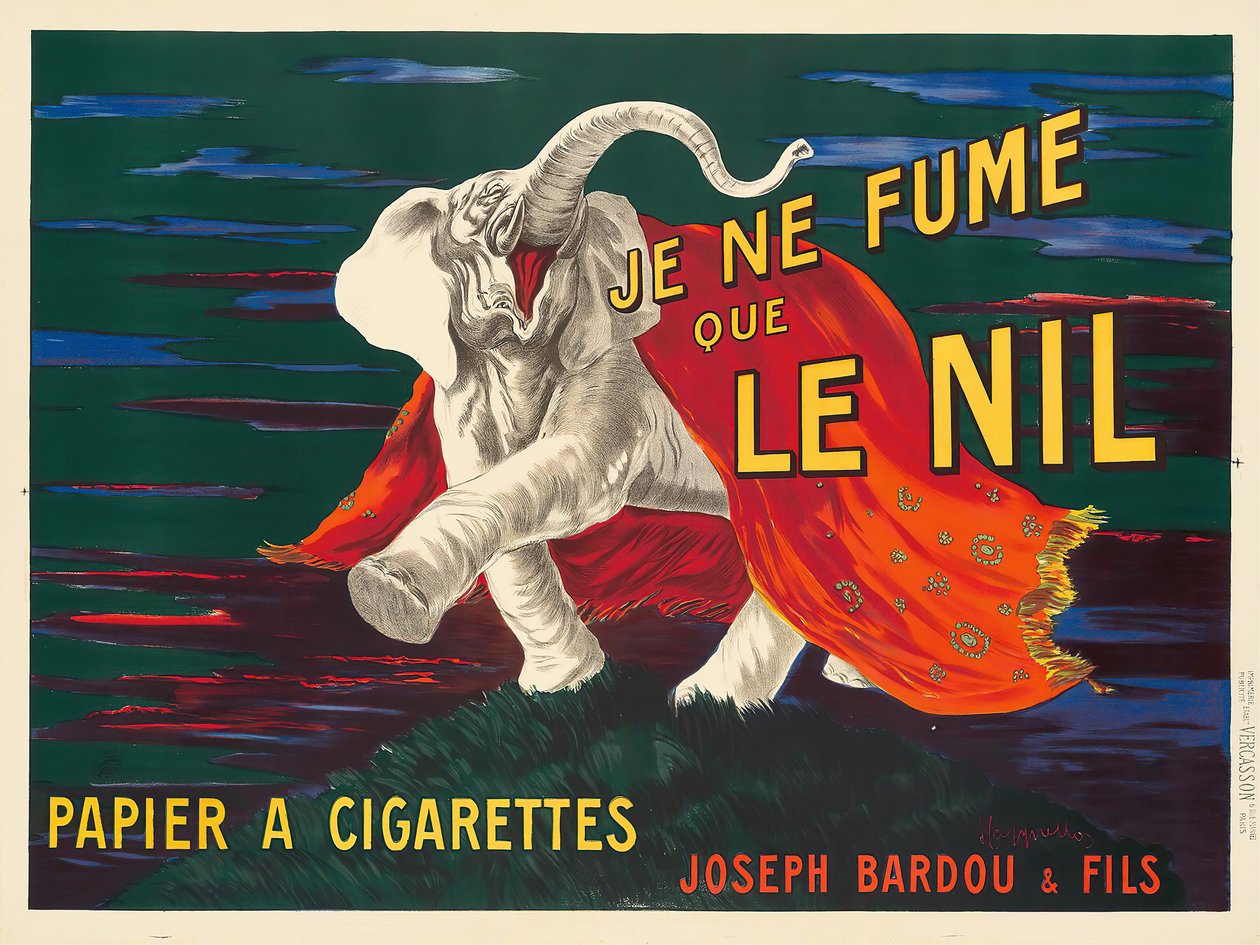 Poltan vain Niilin, 1912. tekijältä Leonetto Cappiello