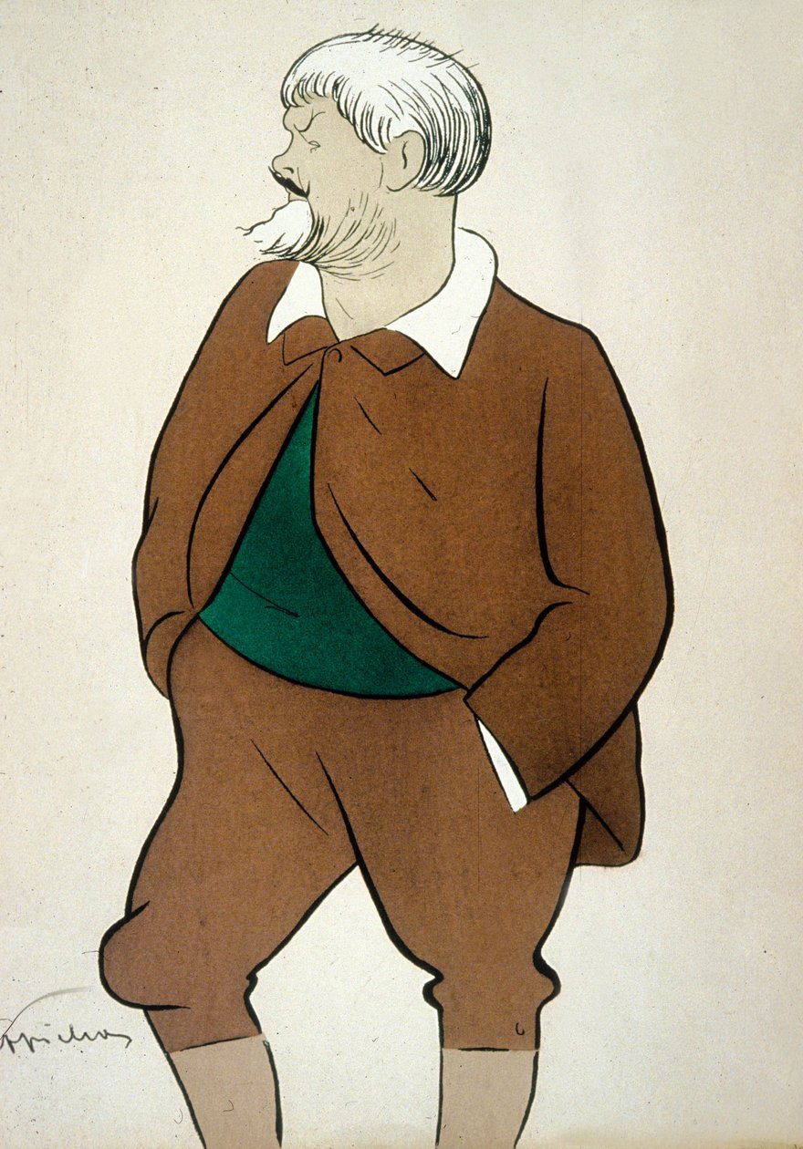 Jean Richepin (1849-1926), ranskalainen runoilija, piirros Cappiello tekijältä Leonetto Cappiello
