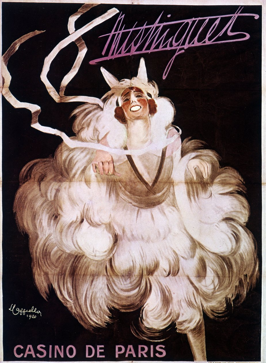 Mistinguett (Mistinguette) Casino de Parisissa, juliste Leonetto Cappiello (1875-1942) tekijältä Leonetto Cappiello