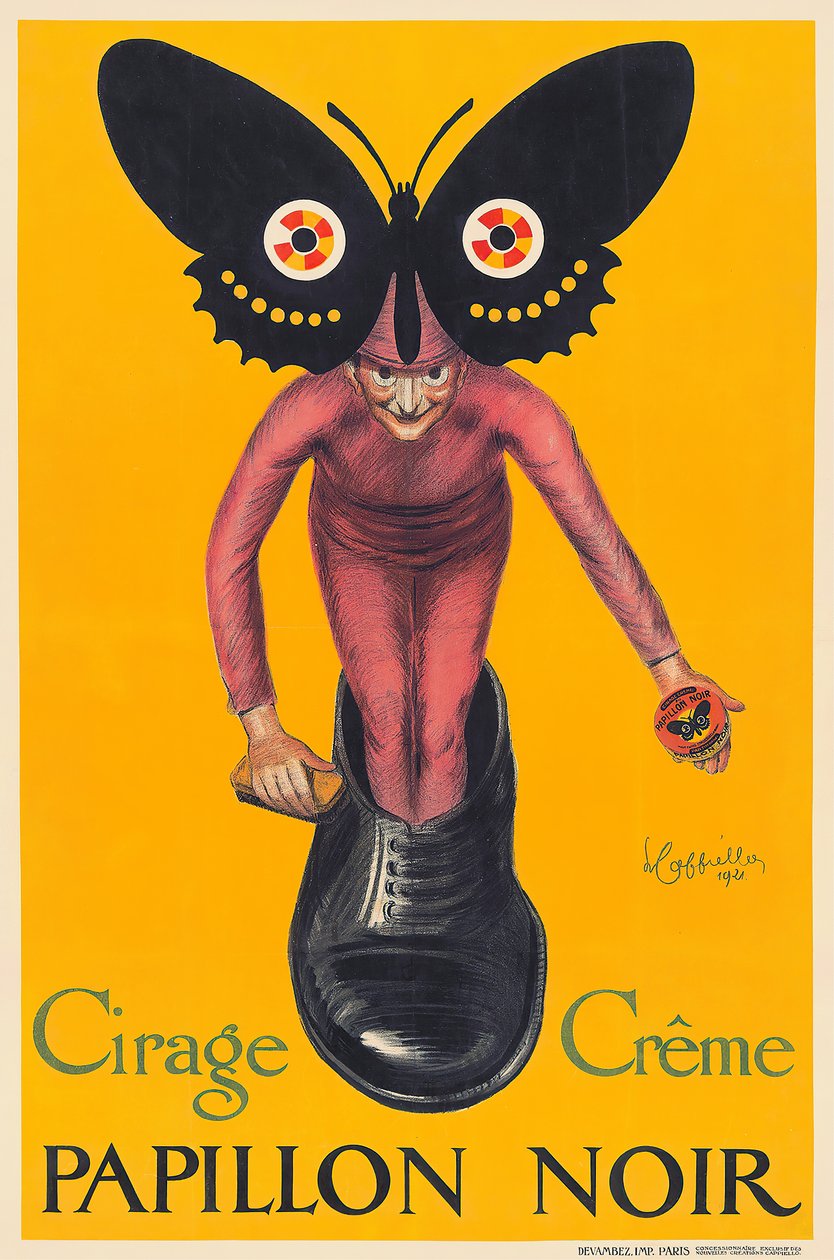 Musta perhonen, 1921. tekijältä Leonetto Cappiello