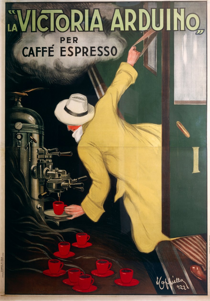 Victoria Arduino espressokeittimen mainos tekijältä Leonetto Cappiello