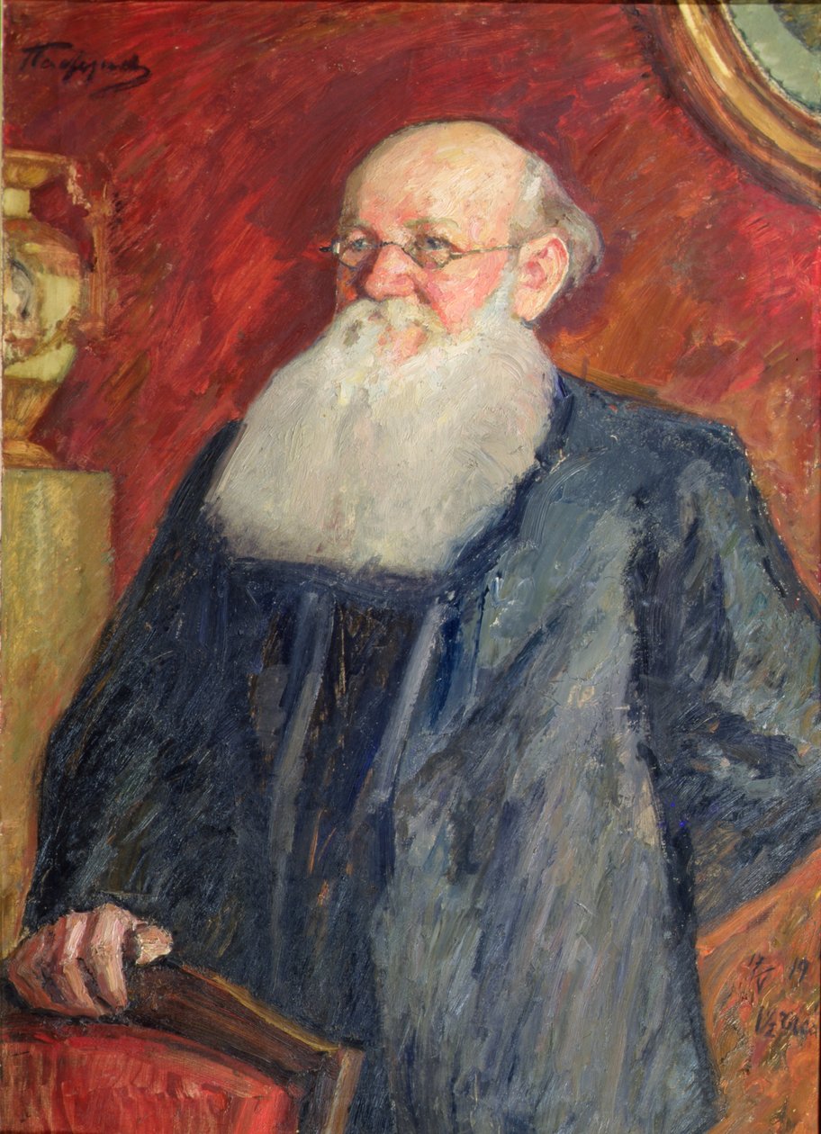Vallankumouksellisen kreivi Piotr Kropotkinin muotokuva, 1919 (tempera kankaalle) tekijältä Leonid Osipovic Pasternak