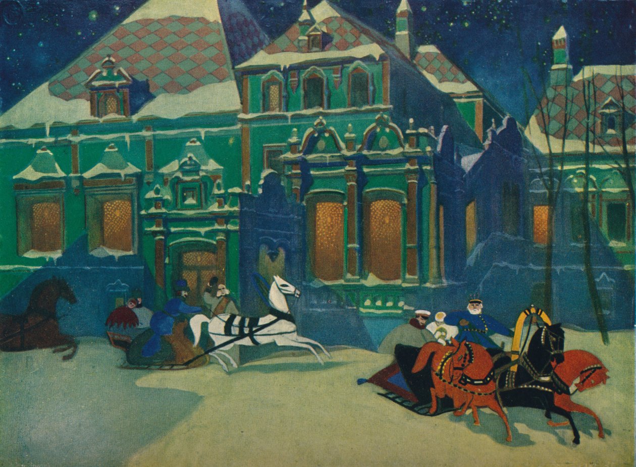 "Prinsessa Youssoupoffin Boyard-palatsi Moskovassa", n. 1900, 1926 tekijältä Leonid Brailovsky