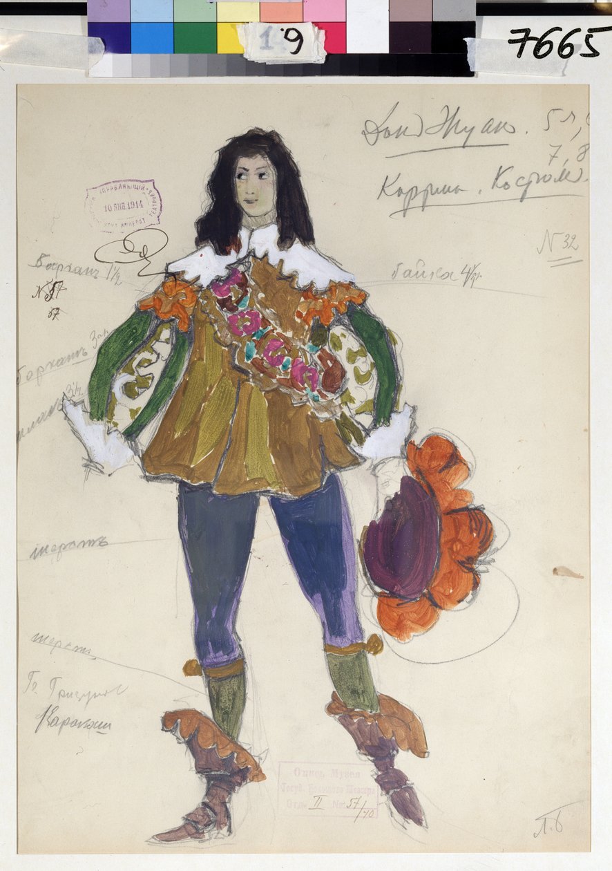 Pukusuunnittelu Wolfgang Amadeus Mozartin "Don Giovannille". tekijältä Leonid Mihhaylovich Brailovsky