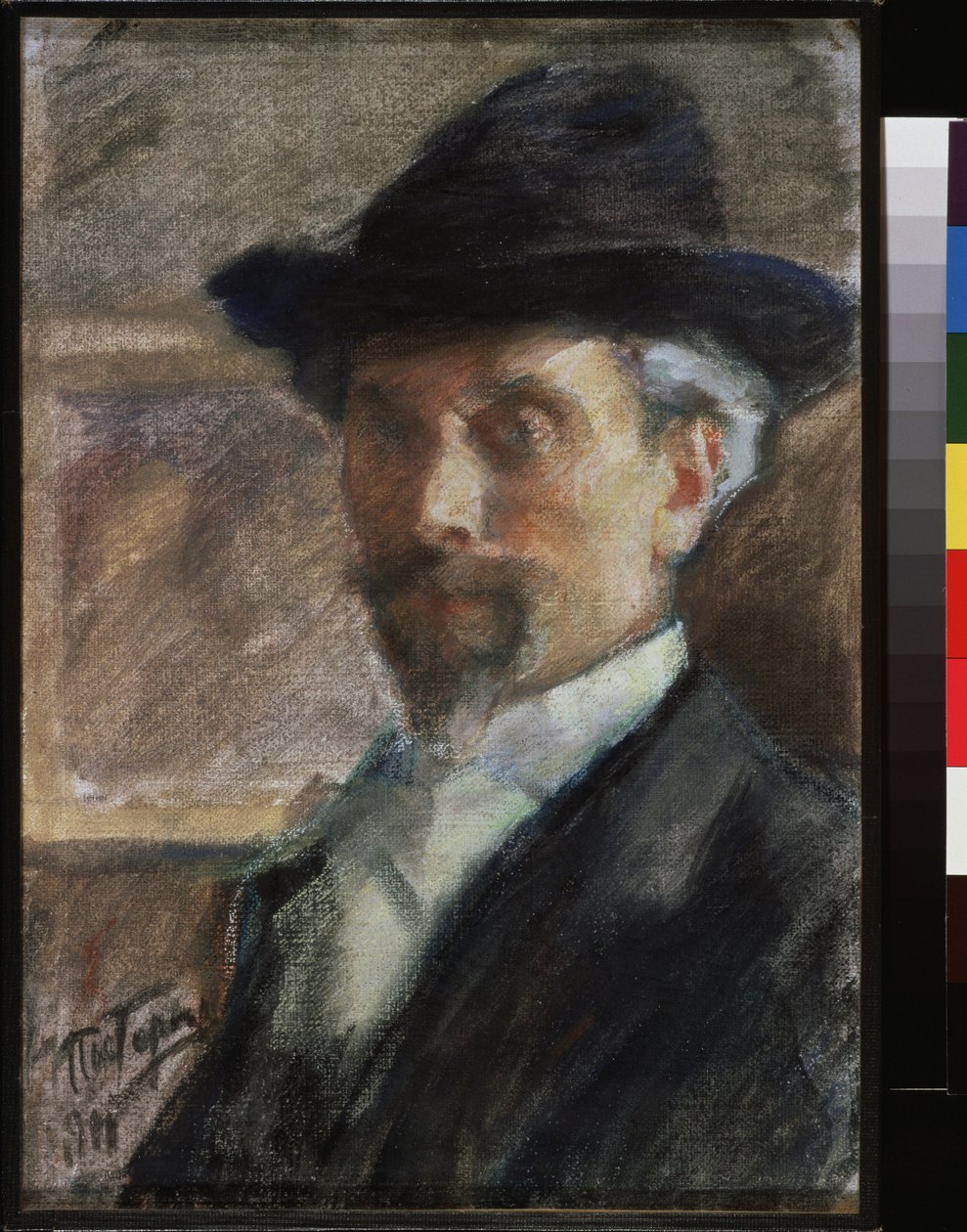Omakuva. Leonid Osipovich Pasternakin (1862-1945) teos, pastelli paperille tekijältä Leonid Osipovic Pasternak