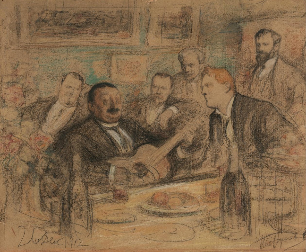 Konstantin Korovinsin nimipäiväjuhlat, 1912 tekijältä Leonid Osipovic Pasternak