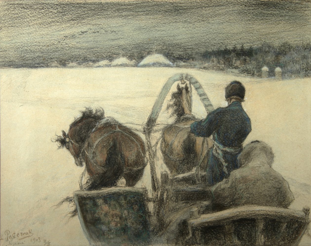 Matkalla Jasnaja Poljanaan, 1903 tekijältä Leonid Osipovic Pasternak