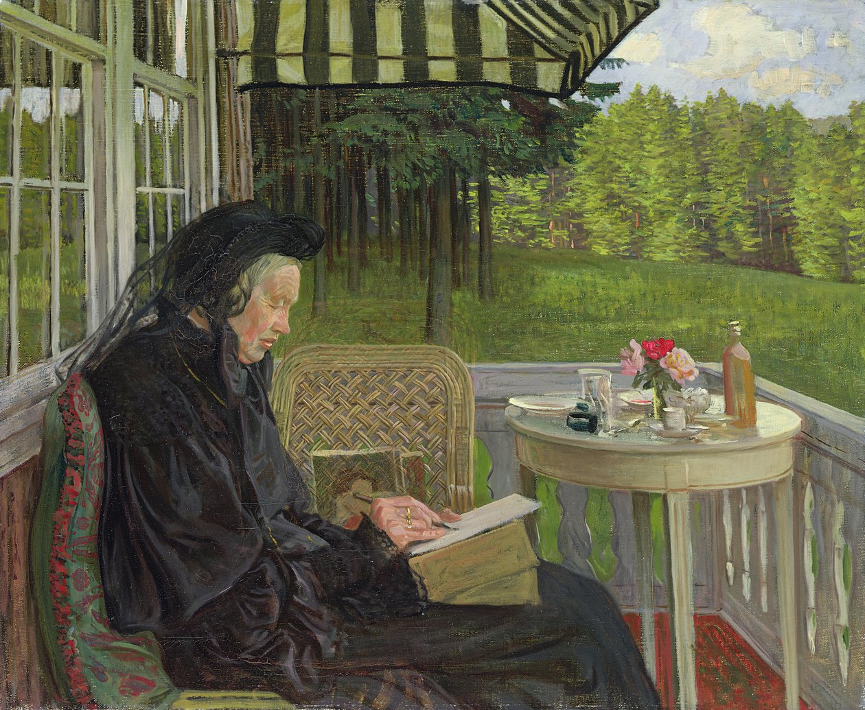 Marie Zacharias, Aurinkoinen ilta, 1904 tekijältä Leopold Karl Walter von Kalckreuth