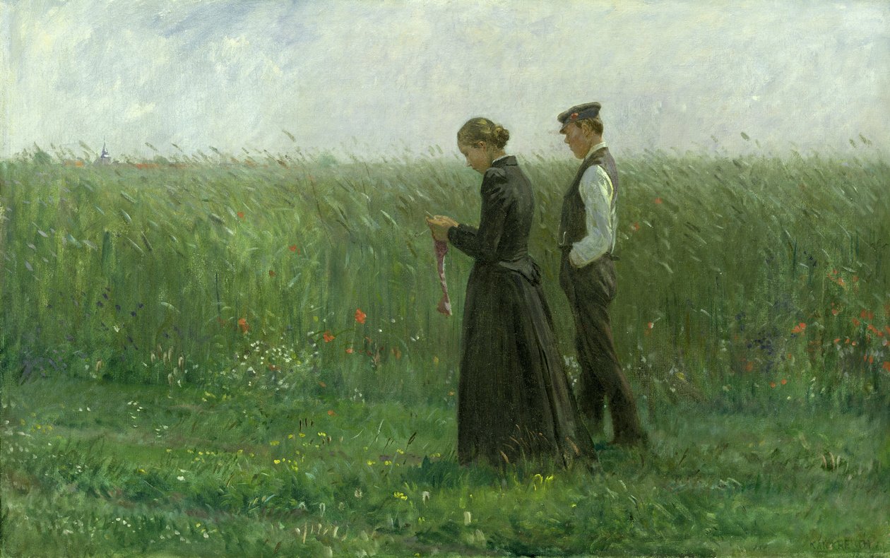 Sunnuntai-iltapäivä, 1893 tekijältä Leopold Karl Walter von Kalckreuth