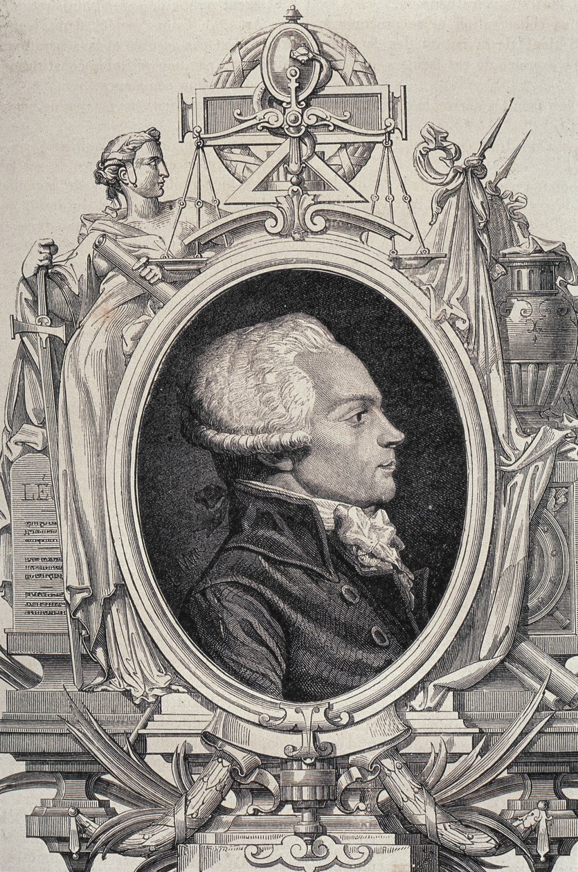 Maximilien de Robespierren (1758-94) muotokuva tekijältä Leopold Mar
