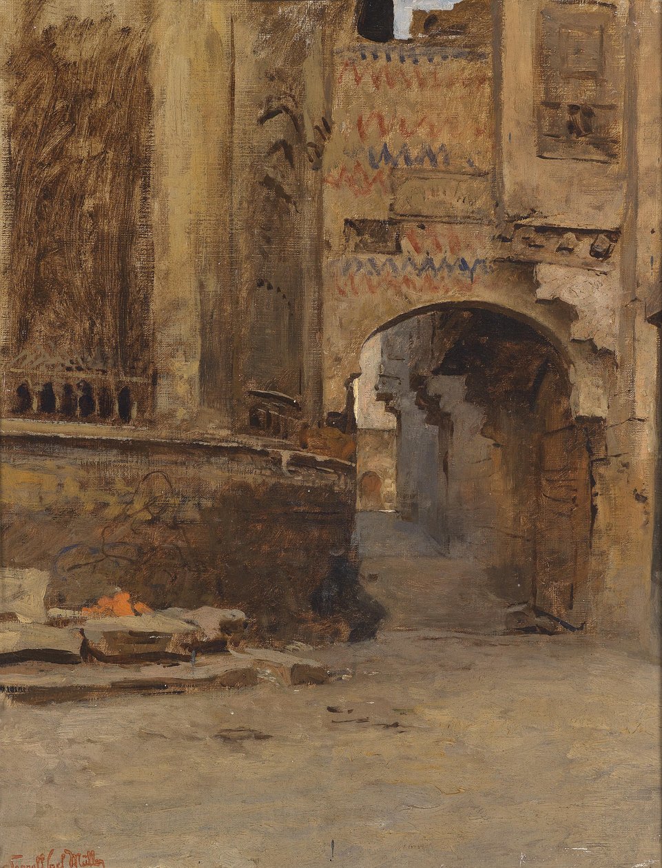 Torbogen Kairossa, Straße Alfat-el-Hammam tekijältä Leopold Muller