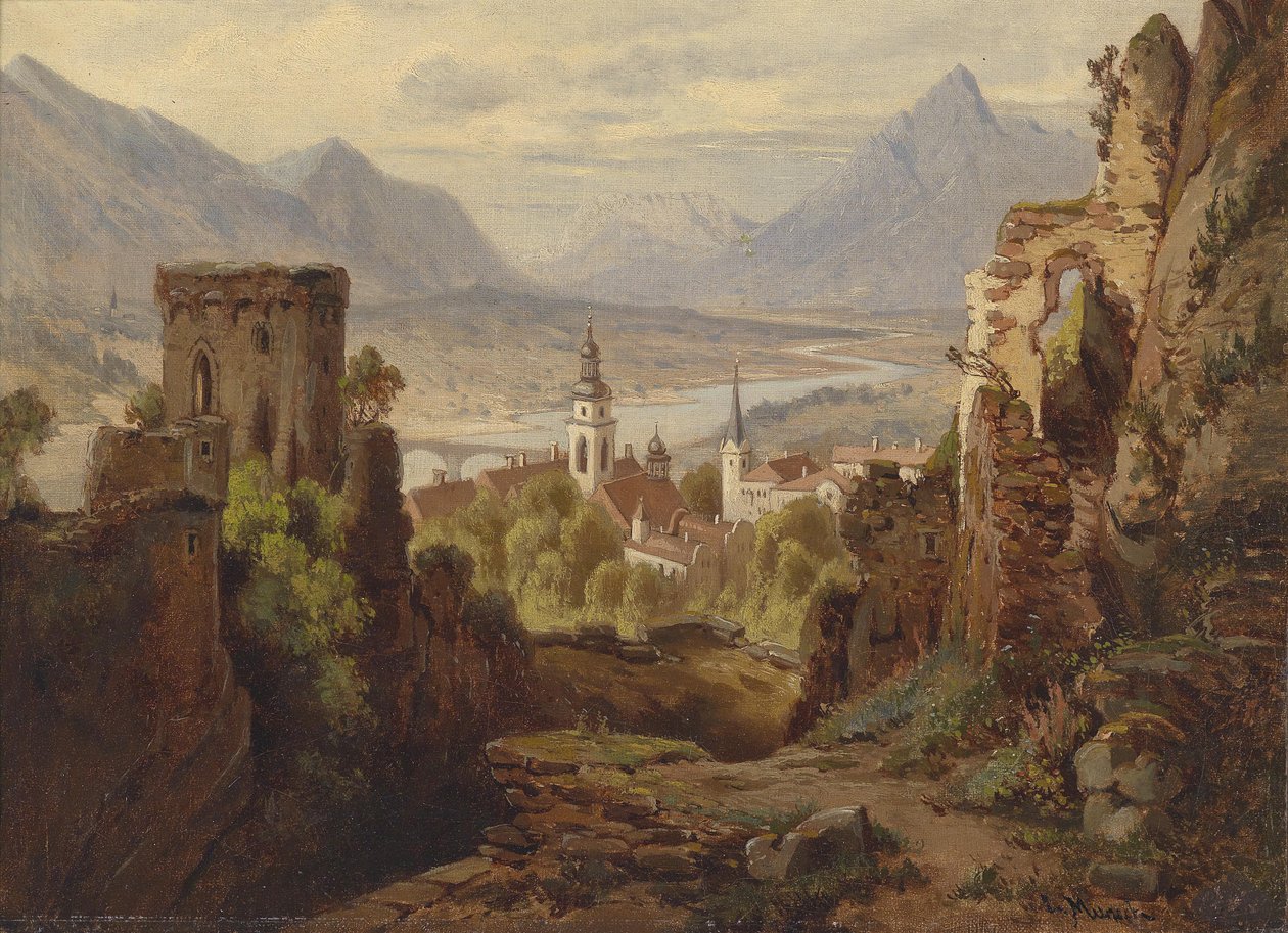 Blick auf Rattenberg am Inn tekijältä Leopold Munsch