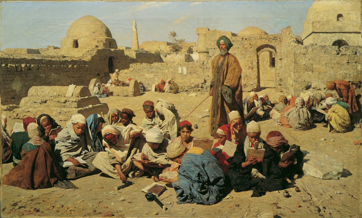 koulu Ylä-Egyptissä tekijältä Leopold Carl Muller