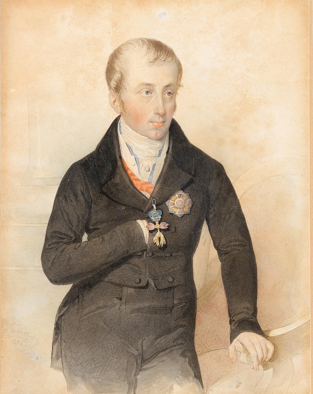 Itävallan keisari Ferdinand I:n muotokuva 1793-1875, 1836. tekijältä Leopold Fischer