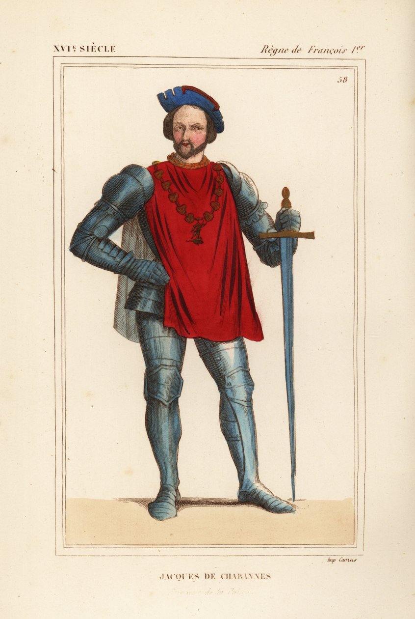 Jacques de Chabannes, Seigneur de la Palice, ranskalainen sotilasupseeri. tekijältä Leopold Massard