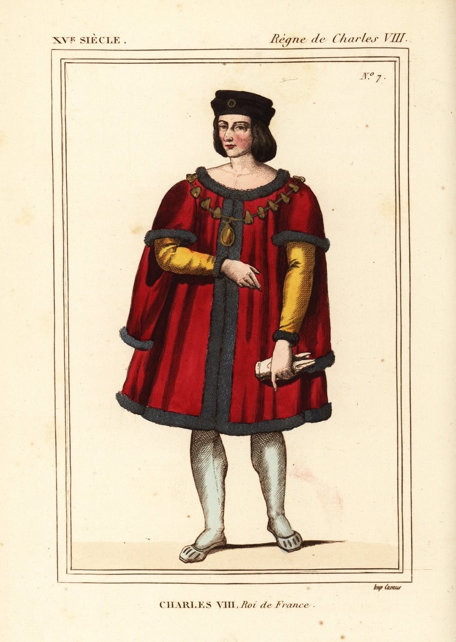 Ranskan kuningas Kaarle VIII, ystävällinen tekijältä Leopold Massard