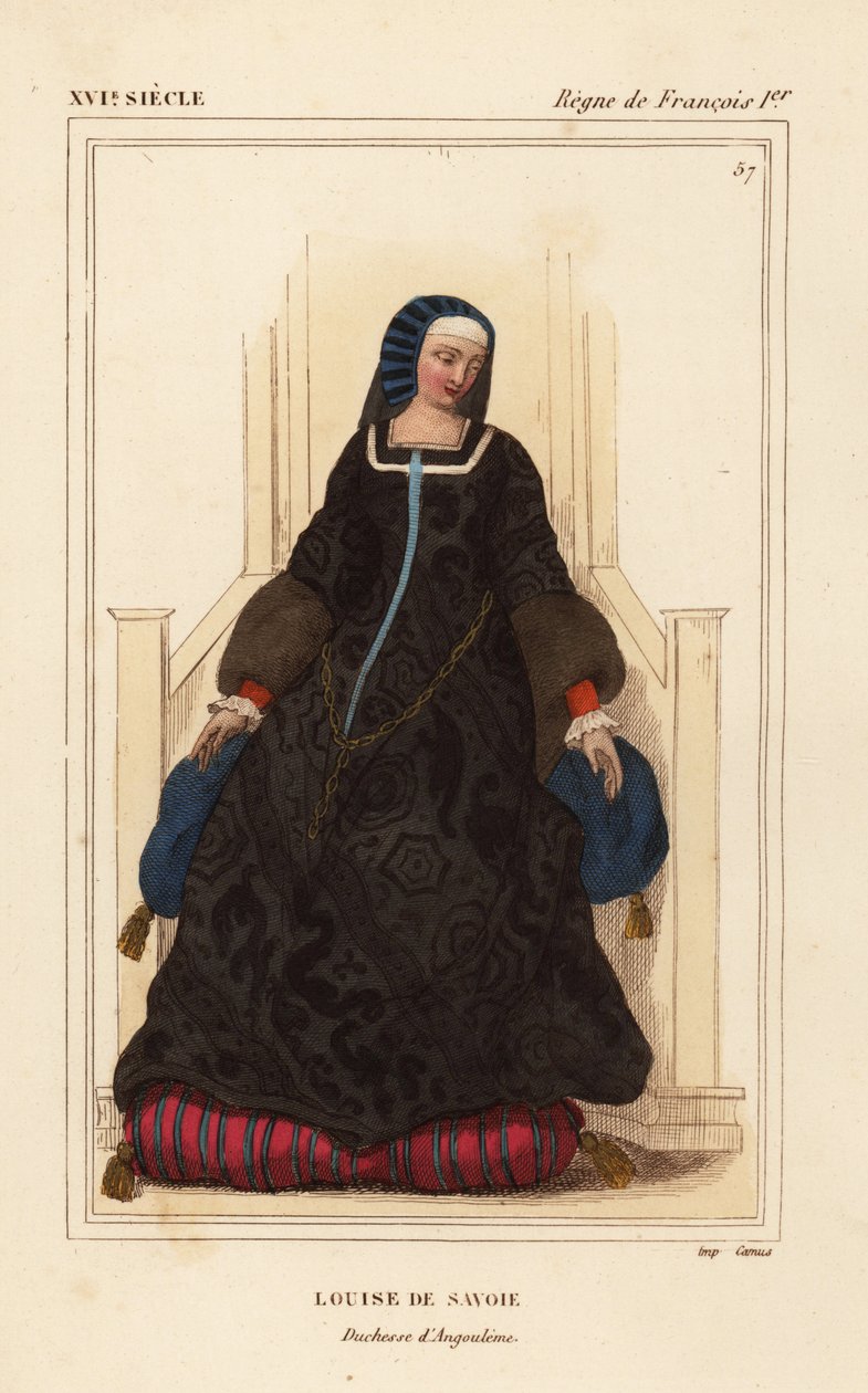 Louise Savoylainen, Louise de Savoie, Angoulemen herttuatar, kuningas Francis I:n äiti tekijältä Leopold Massard