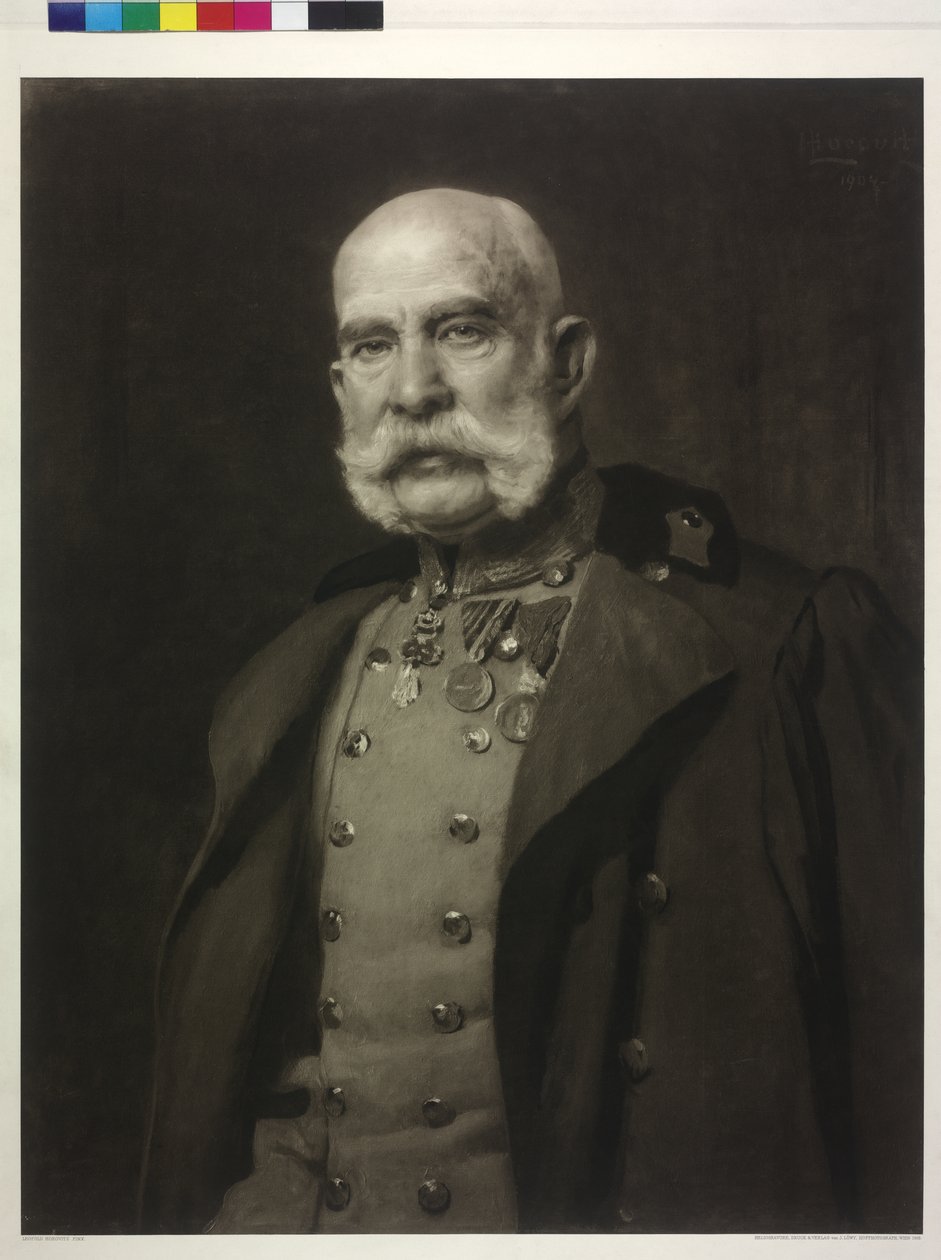 Itävallan keisari Franz Joseph I tekijältä Leopold Stephan (after) Horovitz