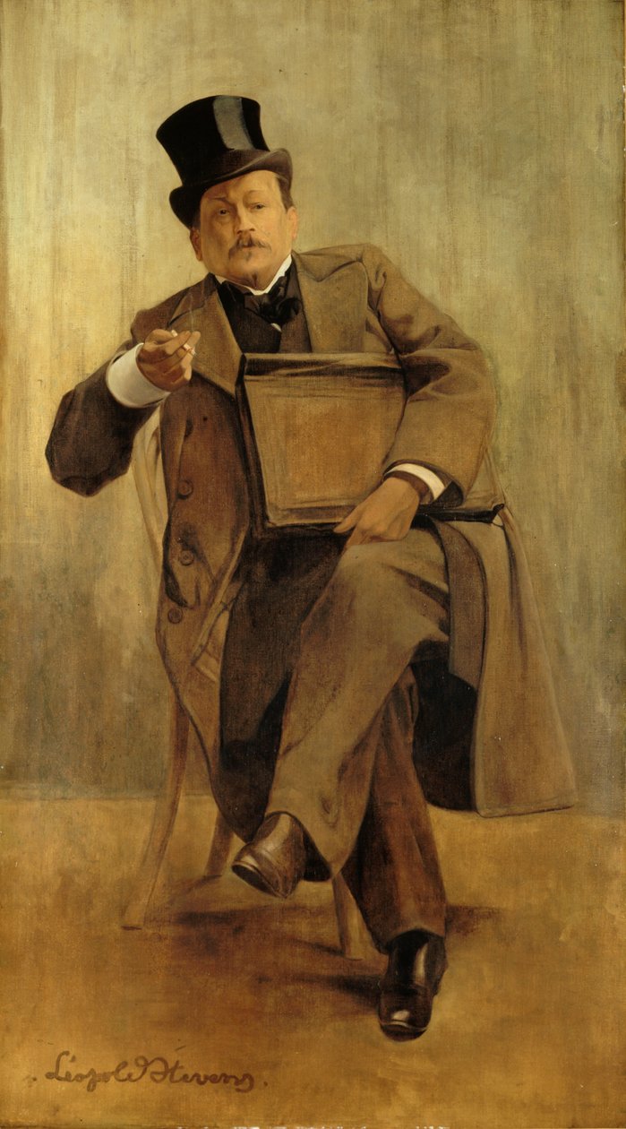 Retrat de Georges Courteline 1858-1929, c. 1898. finlandès tekijältä Leopold Stevens