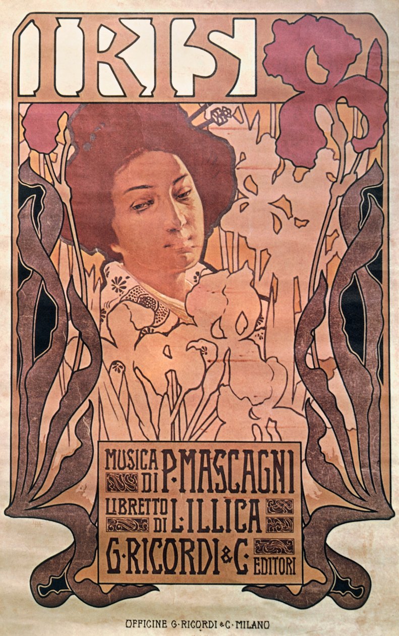 Pietro Mascagnin "Iris". tekijältä Leopoldo Metlicovitz