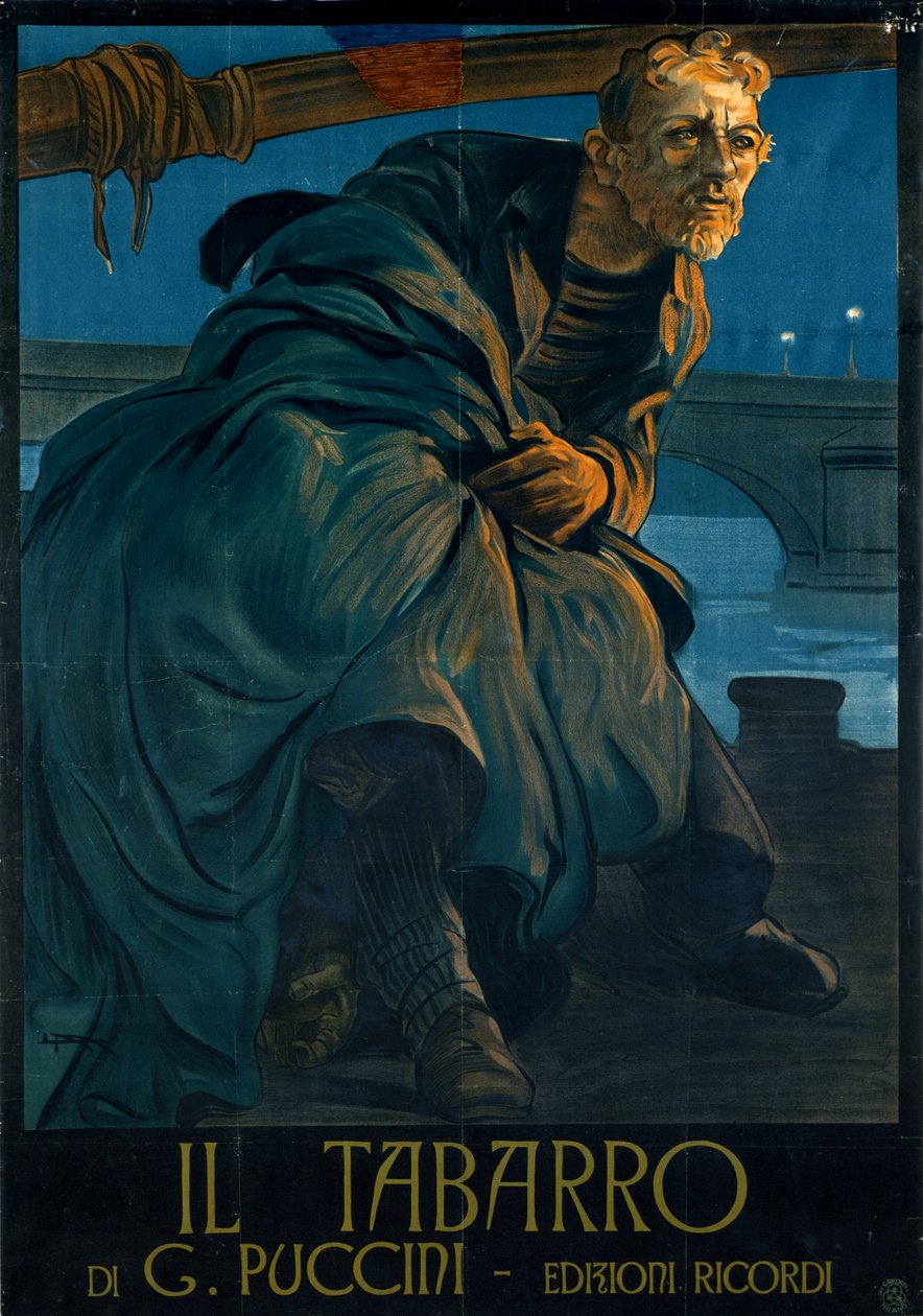 Giacomo Puccinin Opera Il tabarro tekijältä Leopoldo Metlicovitz