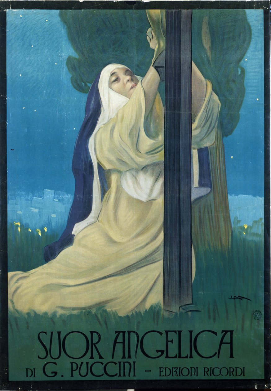 Giacomo Puccinin ooppera "Suor Angelica" (sisar Angelica). tekijältä Leopoldo Metlicovitz