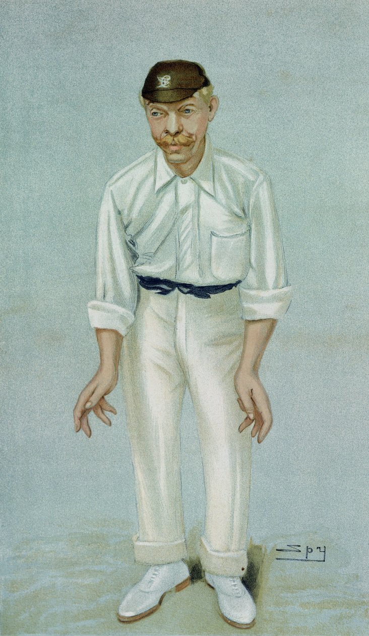 "Bobby", karikatyyri kriketinpelaaja Robert Abelista, julkaistu 5. kesäkuuta 1902 Vanity Fairissa tekijältä Leslie Matthew Ward