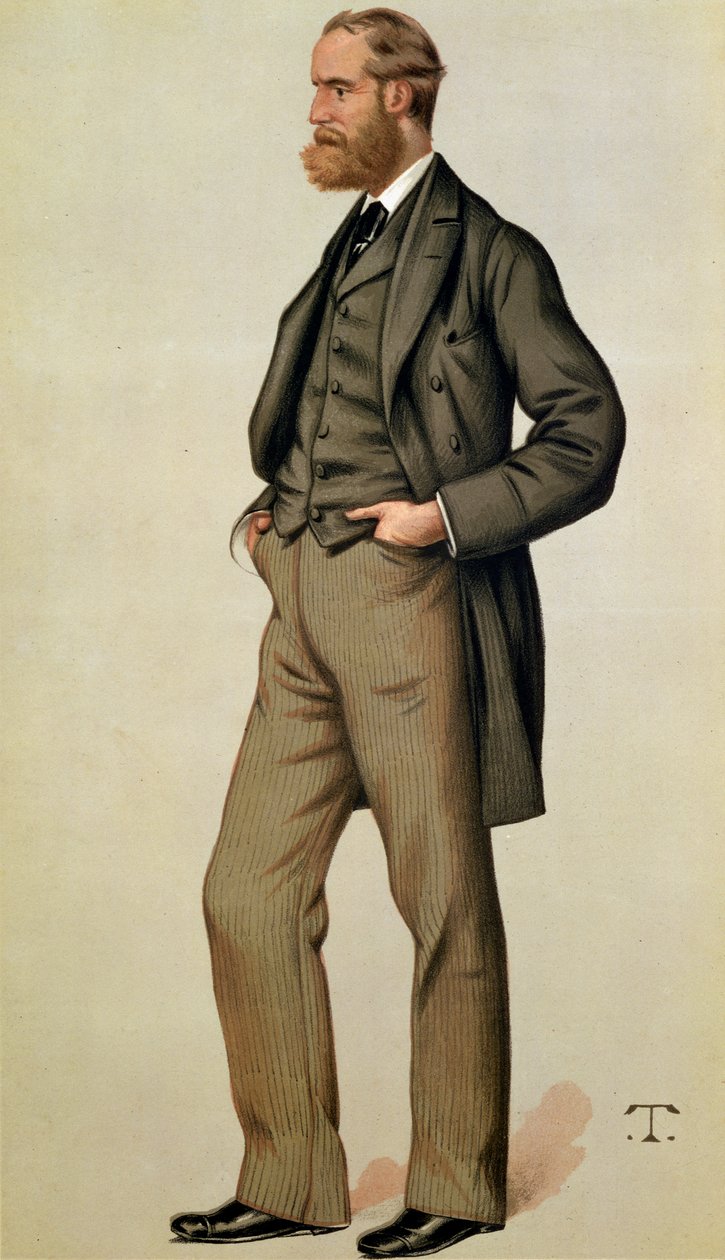 Muotokuva Charles Stewart Parnellista (1846-91) kuvitus "Vanity Fair", pubista. 11. syyskuuta 1880 tekijältä Leslie Matthew Ward