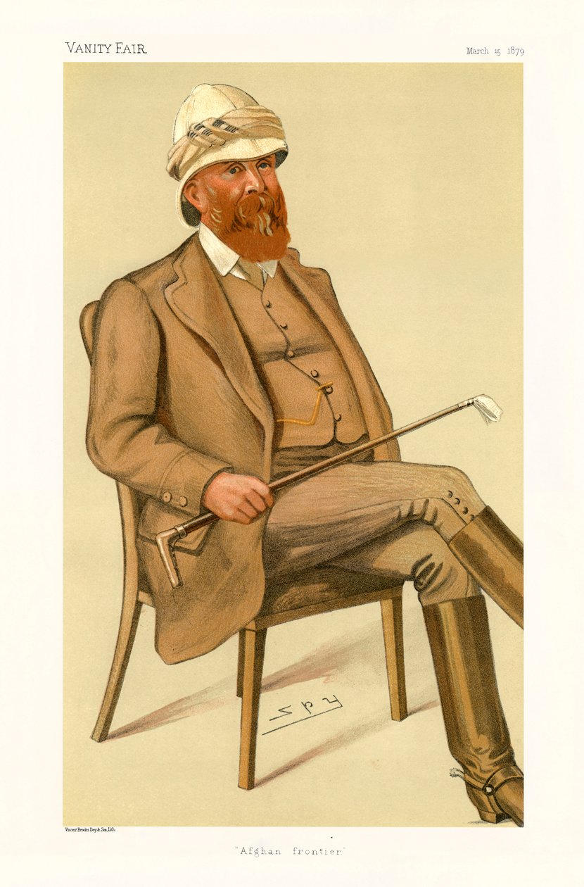Kenraalimajuri Sir Peter Stark Lumsden istumassa muotokuvassa tekijältä Leslie Matthew (1851 1922) Ward
