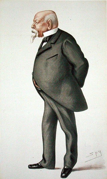 Samuel Ward (1814-84), kuvitus julkaisusta "Men of the Day", nro. 214, Punch-lehti tekijältä Leslie Matthew Ward