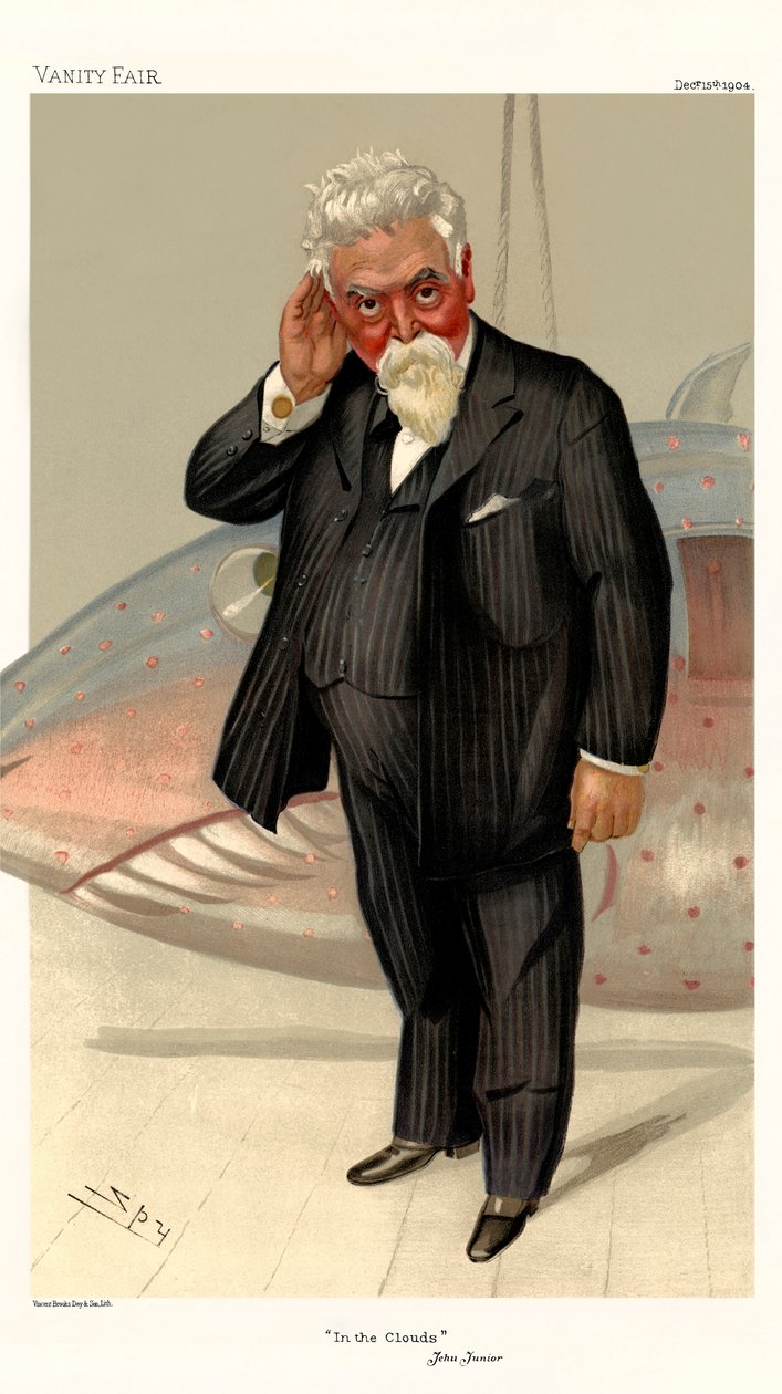 Sir Hiram Stevens Maxim - pystykuva seisten tekijältä Leslie Matthew (1851 1922) Ward