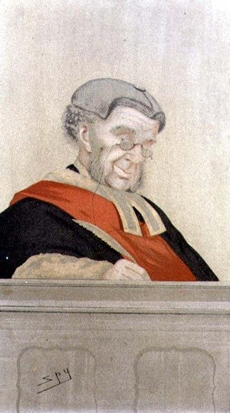 Galvanic Electricity: Sir William Robert Groven (1811-96) "Spy"-sarjakuva (värilitho) tekijältä Leslie Matthew Ward